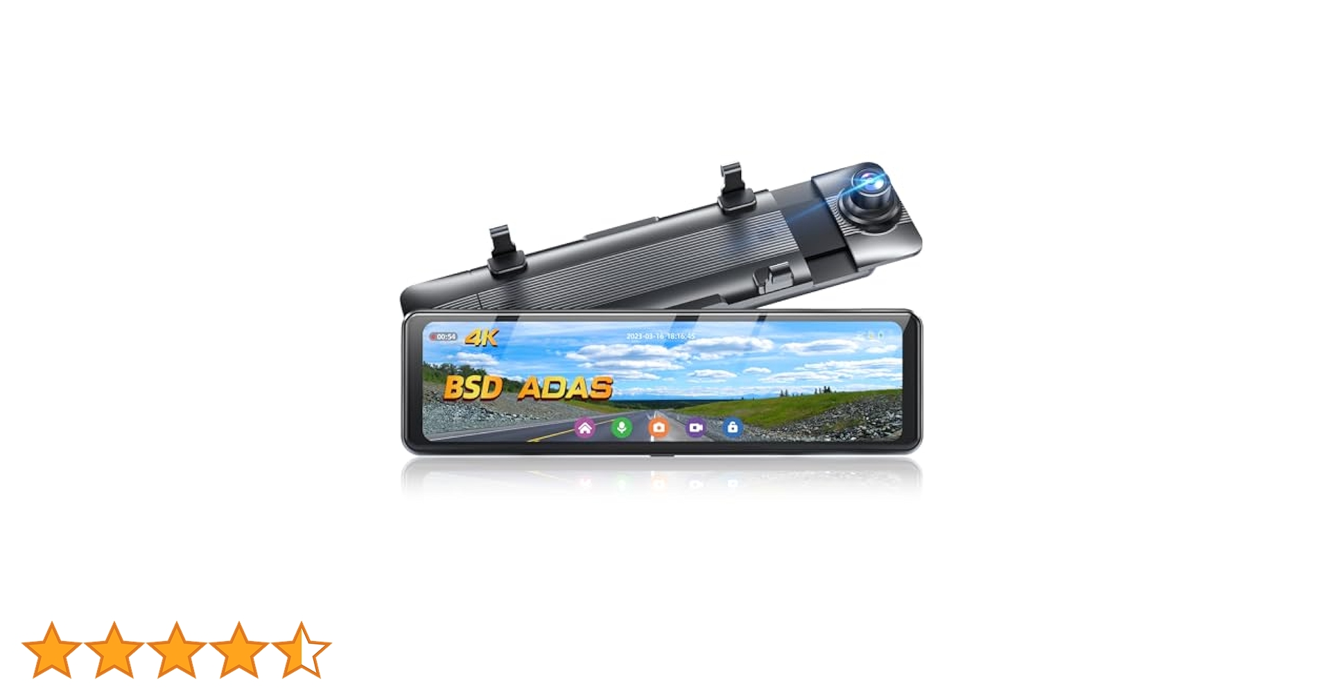 Amazon.co.jp: GKU ミラー型ドライブレコーダー 【4K・BSD/ADAS